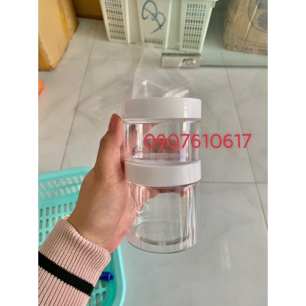 Sỉ 100 hủ pet trong 200g có nắp lót