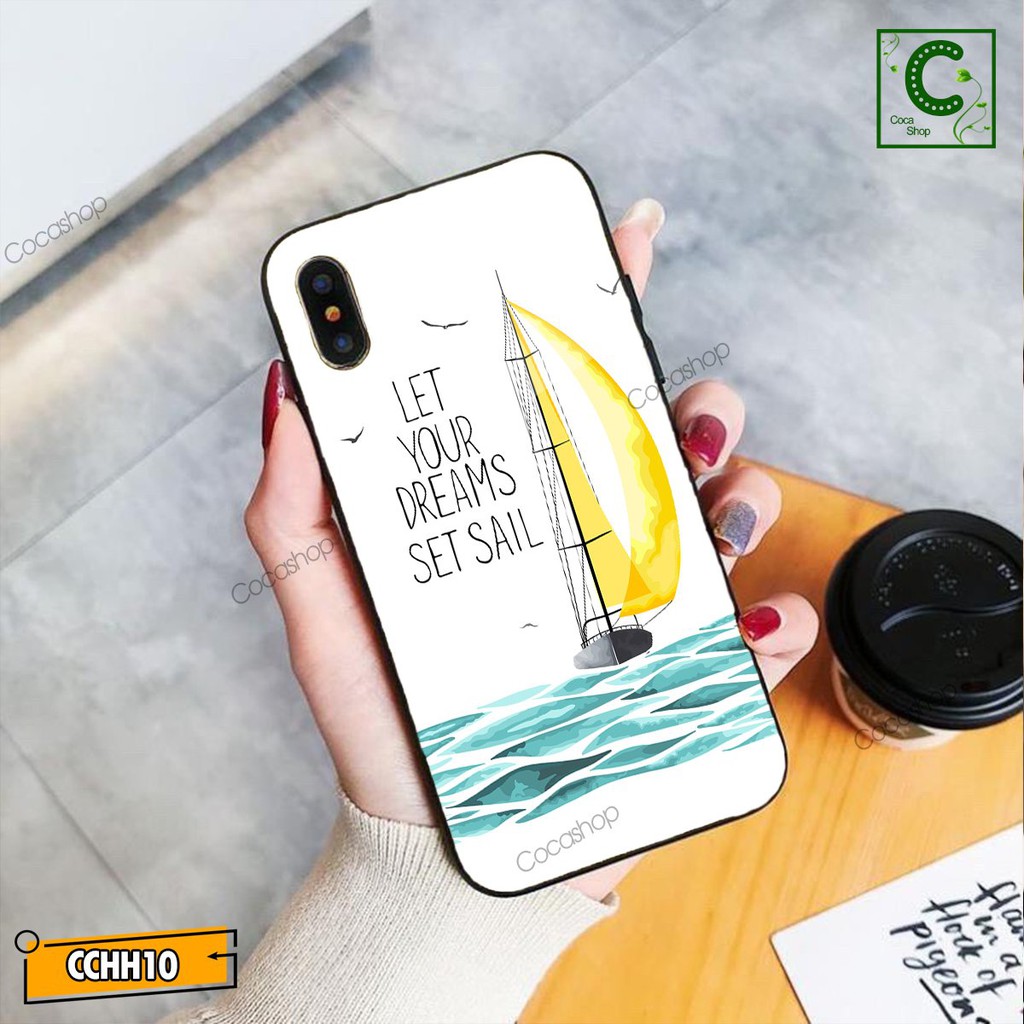 Ốp iphone mặt kính cường lực -  Những chú cá hoạt hình đáng yêu ngoài biển khơi - 6/6plus/6s/6splus/7/7plus/8/8plus/x/xr