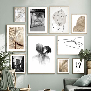 Tranh Vải Bạt Treo Tường In Hình Lá Chuối Và Đôi Môi Phong Cách Vintage Bắc Âu Trang Trí Phòng Khách