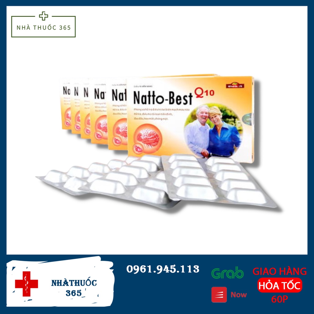 Natto-Best Q10 hổ trợ hoạt huyết, tăng cường tuần hoàn não, giúp giảm hình thành cục máu đông