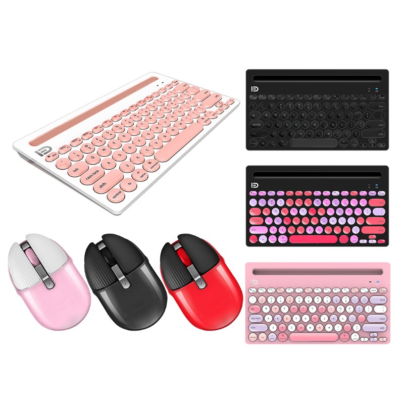 QUU Bluetooth+2.4G Dual-mode Keyboard Mouse Connected to Mobile Phones Tablets Desktops Laptop