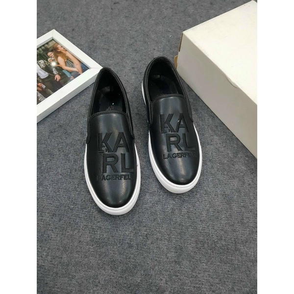 Giầy karl ông già đeo kính - giày slipon da nam