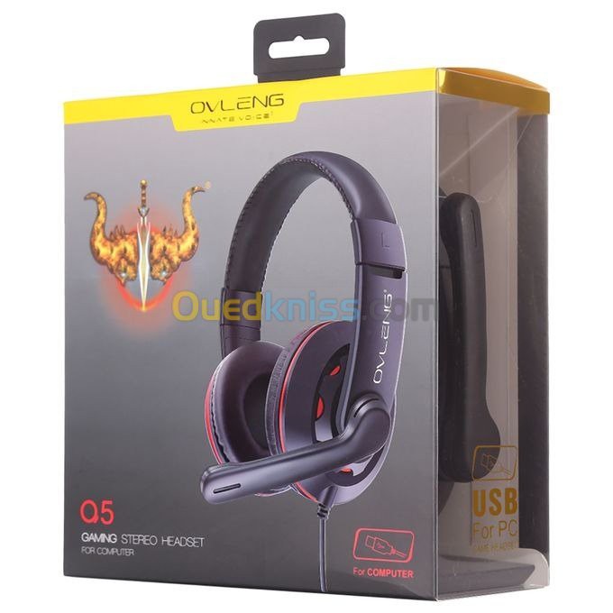 [Giá sốc] Tai Nghe game thủ Ovleng Q5 - Tích hợp Mic - Tăng giảm âm lượng - Headphone gaming !