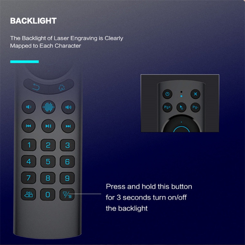 Điều Khiển Từ Xa Bằng Giọng Nói Cho Android TV Box G20BTS Plus 2 4g