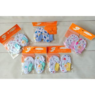 Set 2 Đôi bao chân Bo Bông Mintu cho bé sơ sinh