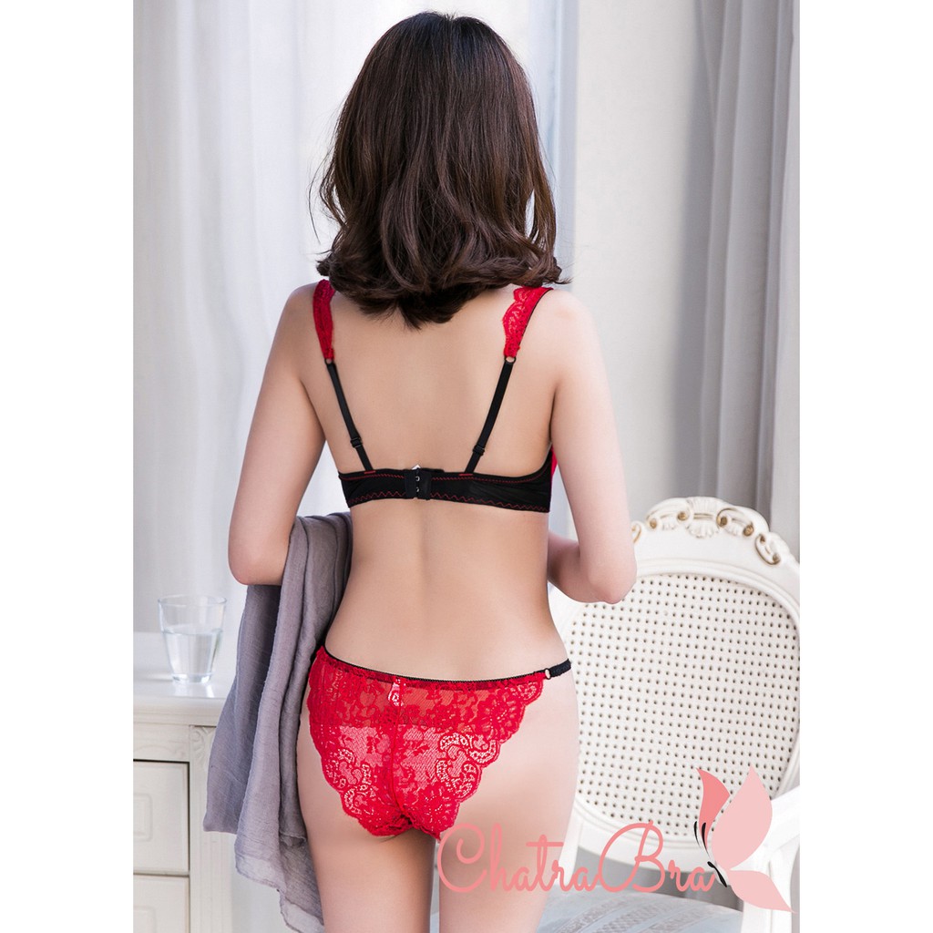 [Freeship 50k] Bộ đồ lót ren mỏng có gọng không đệm dây nơ | BigBuy360 - bigbuy360.vn