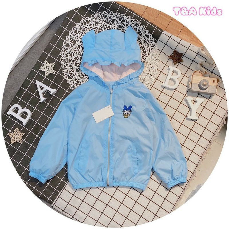 ] áo khoác gió 2 lớp lót vải cotton cho bé 10 - 24kg