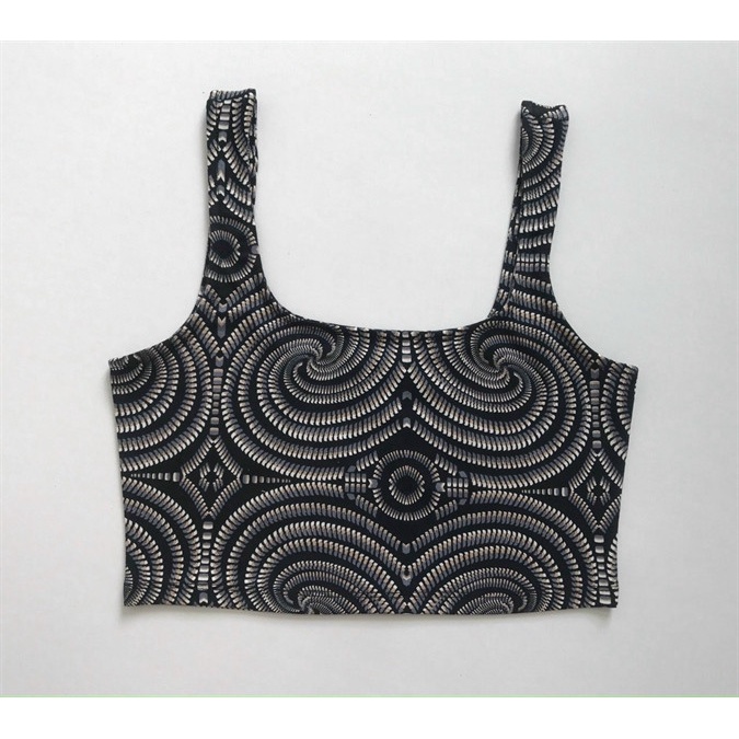 Áo Croptop F21 Họa Tiết Xoắn - 3629