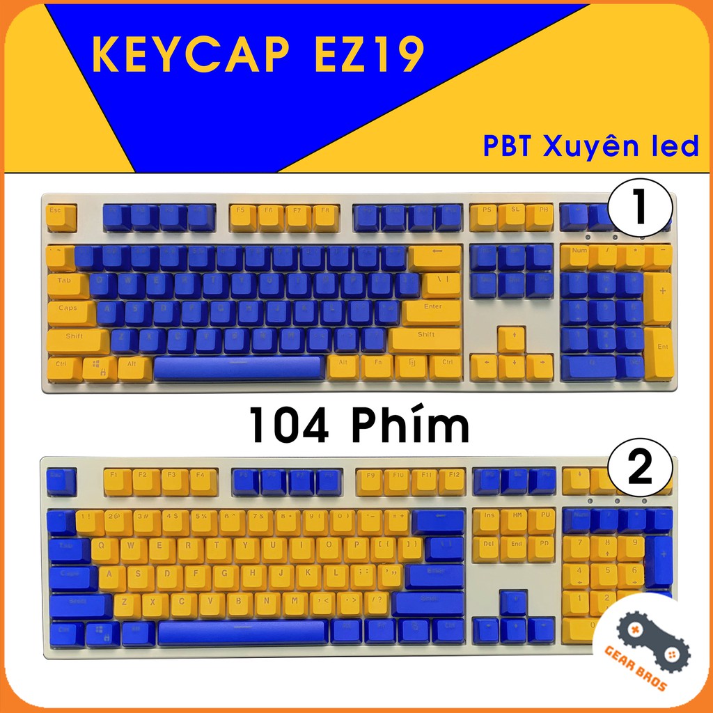 Keycap PBT Xuyên Led EZ-19