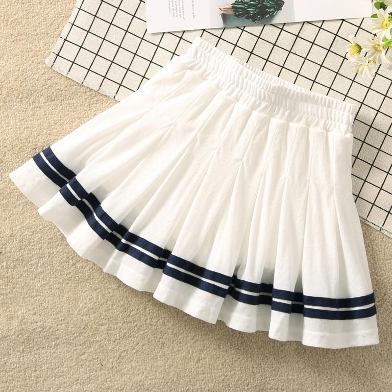 Set Áo Thủy Thủ + Chân Váy Ngắn Xếp Ly Mỏng Chống Chói Phong Cách Cho Bé Gái