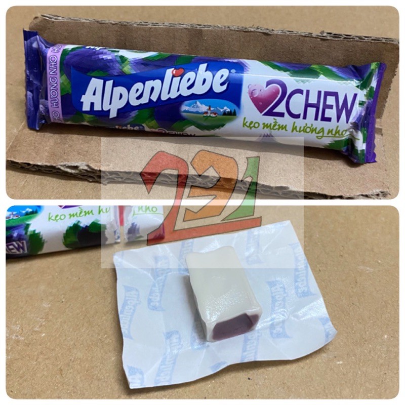 [24,5 g] Thỏi Kẹo Mềm aplenliebe 2Chew vị Nho