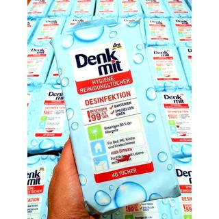 KHĂN GIẤY ƯỚT KHỬ TRÙNG DENKMIT - DIỆT 99.9% VI KHUẨN & 90% CÁC CHẤT GÂY DỊ ỨNG