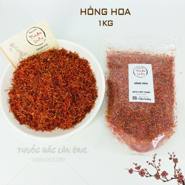 Hồng hoa khô giúp lưu thông khí huyết 1kg