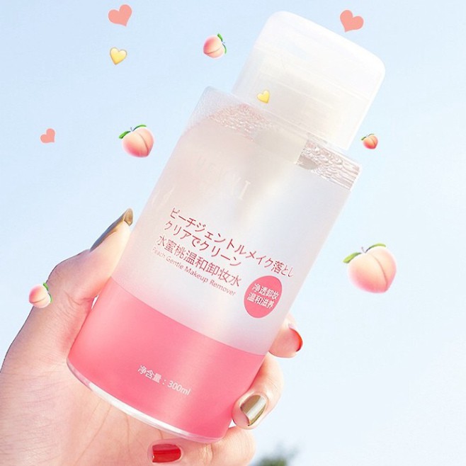 [TM1993] Nước Tẩy Trang HEYXI Đào Peach Gentle Makeup Remover Làm Sạch Dưỡng Ẩm 300ml