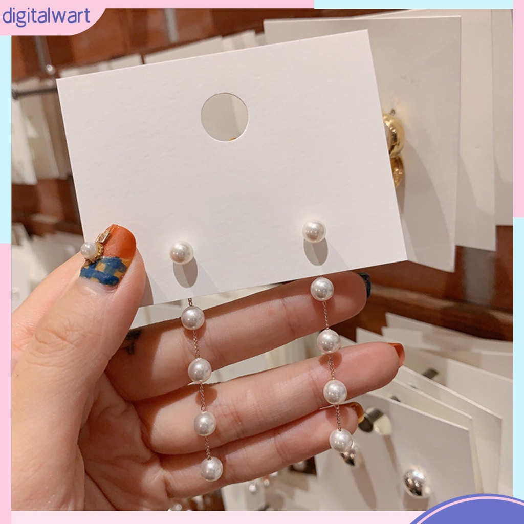 Hoa Tai Dáng Dài Đính Ngọc Trai Nhân Tạo Thời Trang Dành Cho Nữ