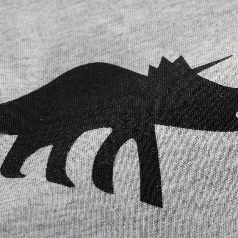 Áo Thun Cotton Tay Ngắn In Hình Khủng Long Dễ Thương Cho Bé Trai