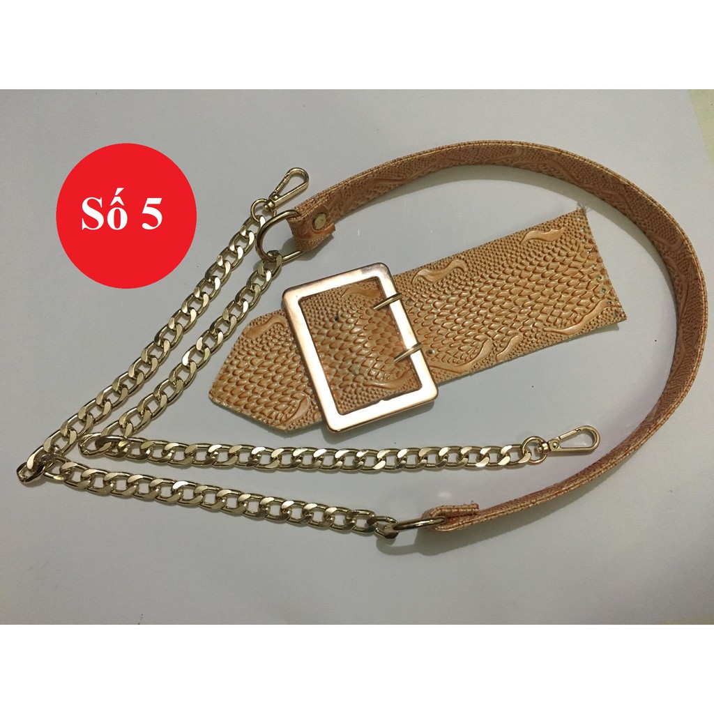 Set Dây quai da kèm xích + Nắp Da Thanh Cài