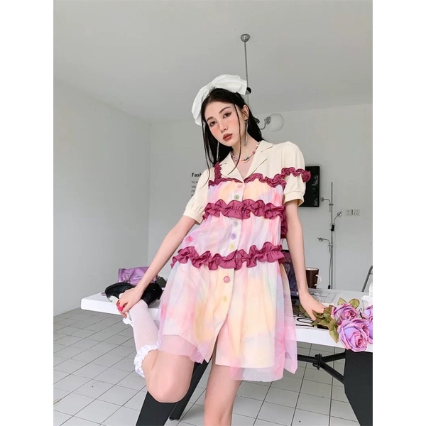 ✨💕Đầm babydoll hoạ tiết hoa nổi màu siêu yêu ạ, hàng cao cấp