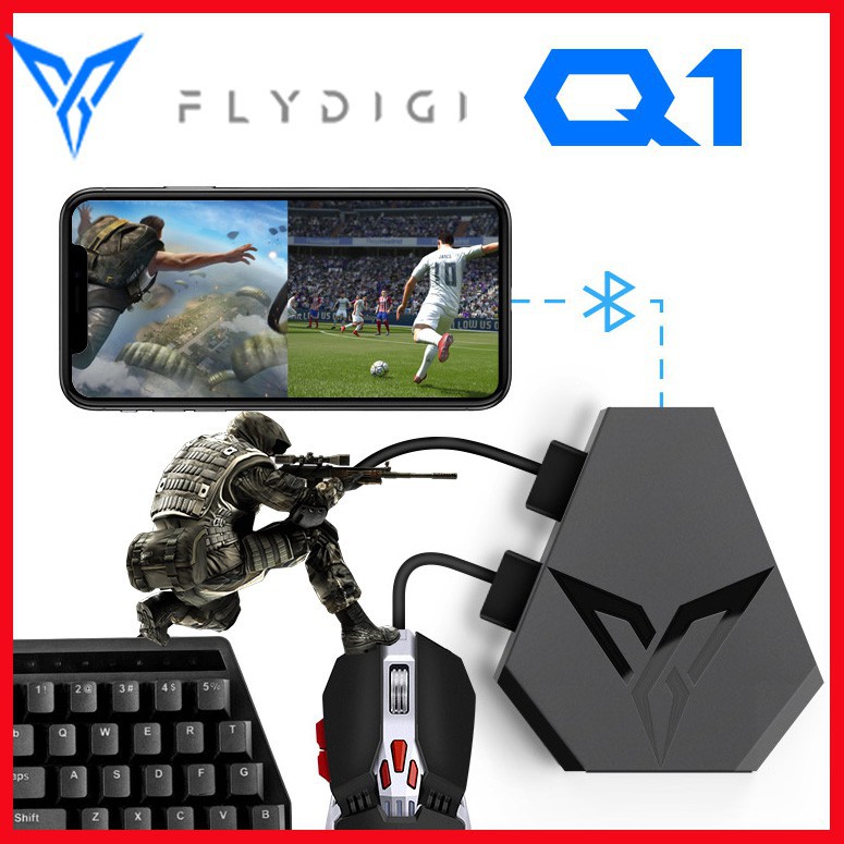 Bộ chuyển đổi game Flydigi Q1 chơi game PUBG, ROS, Free Fire và các game FPS khác, không sợ band acc -dc3462
