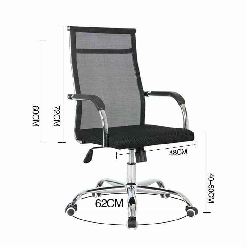 Ghế xoay văn phòng lưng lưới cao thoáng chân xoay BE011C – Nội thất Khả Vy