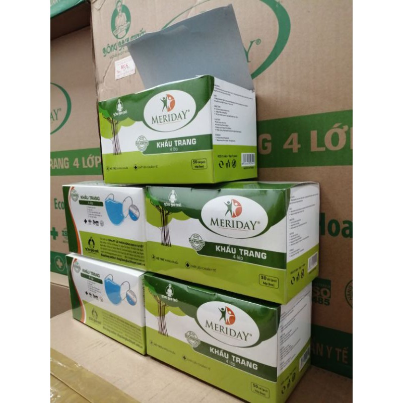 6 hộp khẩu trang y tế Meriday 4 lớp (công ty Bông Bạch Tuyết) | BigBuy360 - bigbuy360.vn