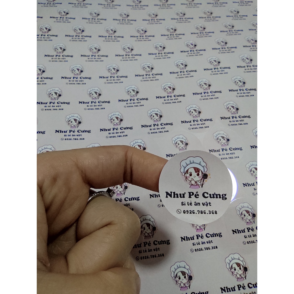 [tem giấy] In tem nhãn A3 theo yêu cầu số lượng ít giá tại xưởng