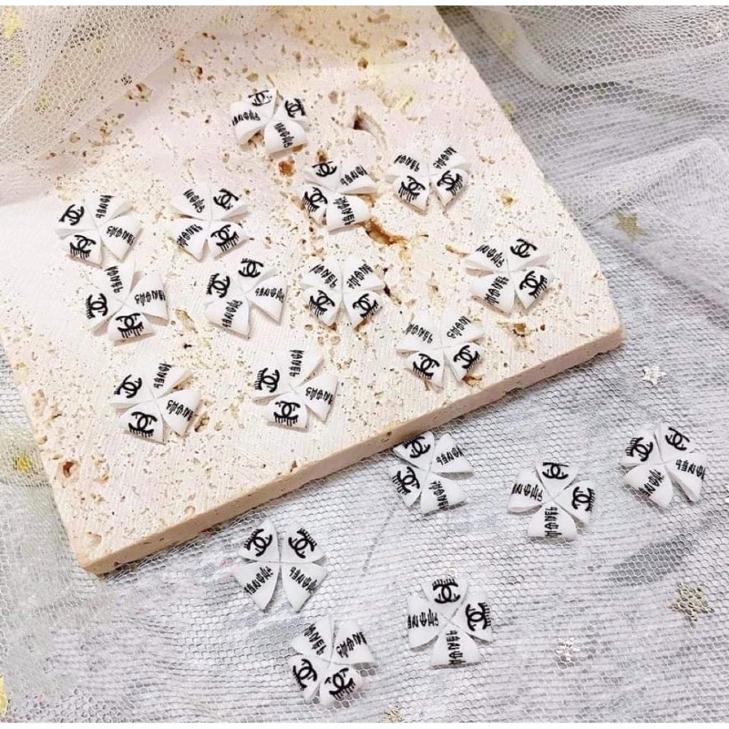 Nơ bột thương hiệu gắn móng tay - cham nơ đính móng tay THIÊN DI NAIL