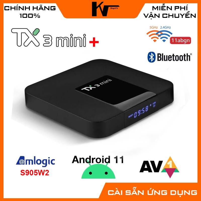 Android TV Box TX3 Mini Plus, New 2022, S905W2, AndroidTV 11.0, Wifi 5Ghz ...