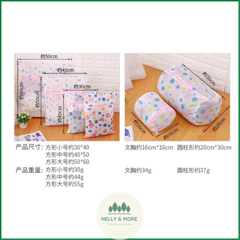 Túi lưới giặt đồ, giặt quần áo combo 5 món tiện lợi ❤️ Tặng nước hoa sáp khô