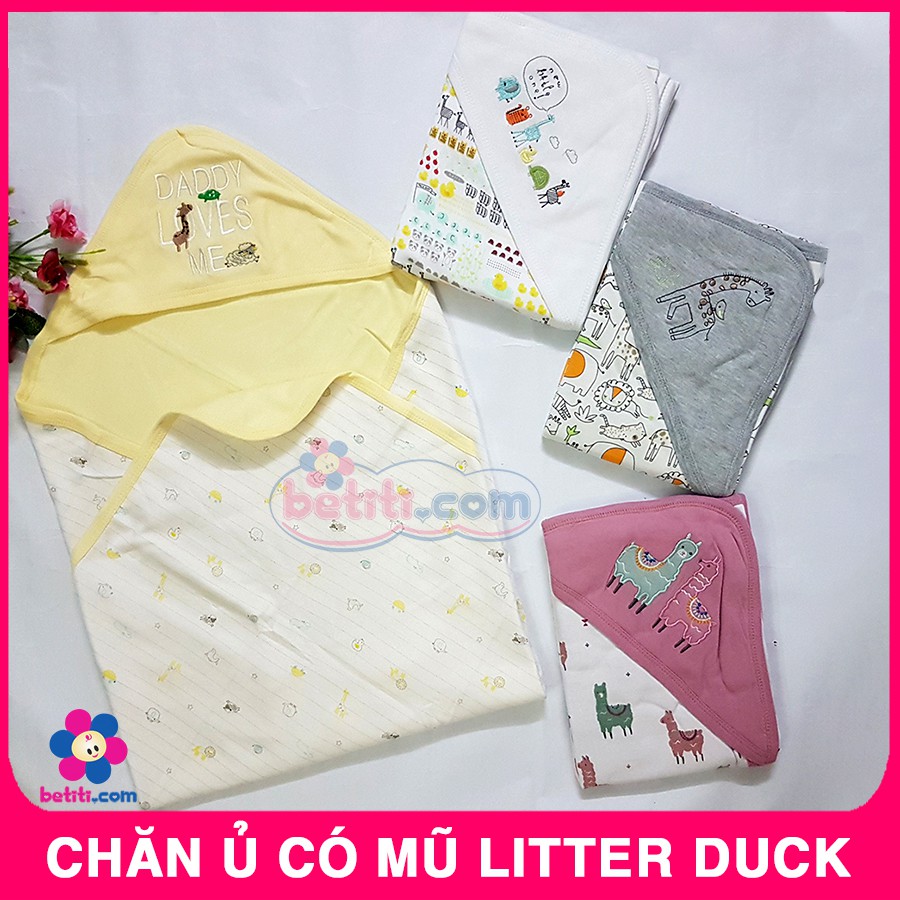 Chăn Ủ Litter Duck Nhiều Màu Cho Cả Bé Trai Bé Gái - Cotton 2 Lớp