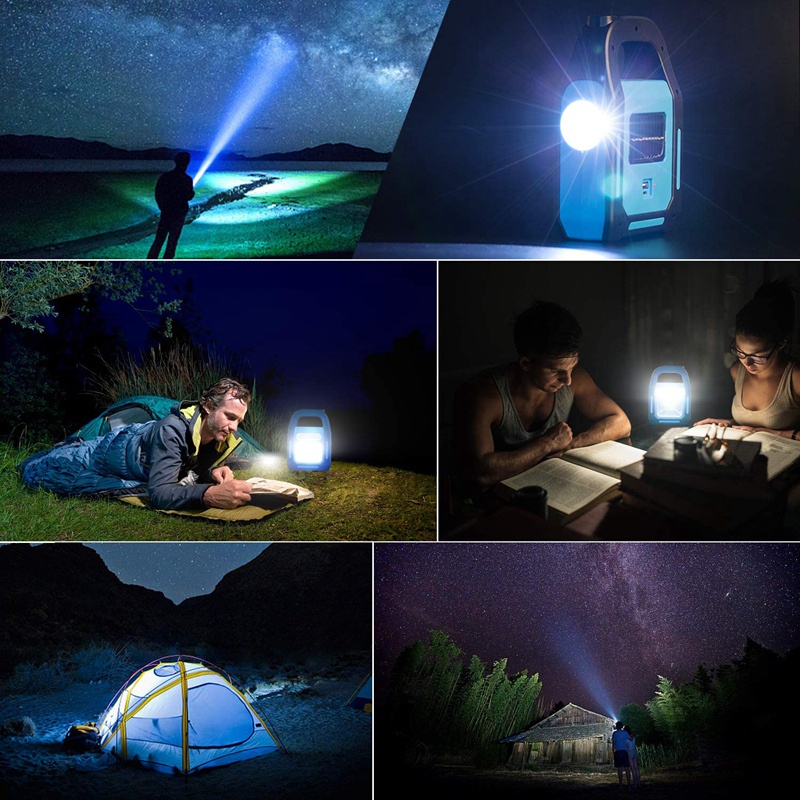 Đèn LED COB Cắm Trại Năng Lượng Mặt Trời Chống Thấm Nước 3 Trong 1