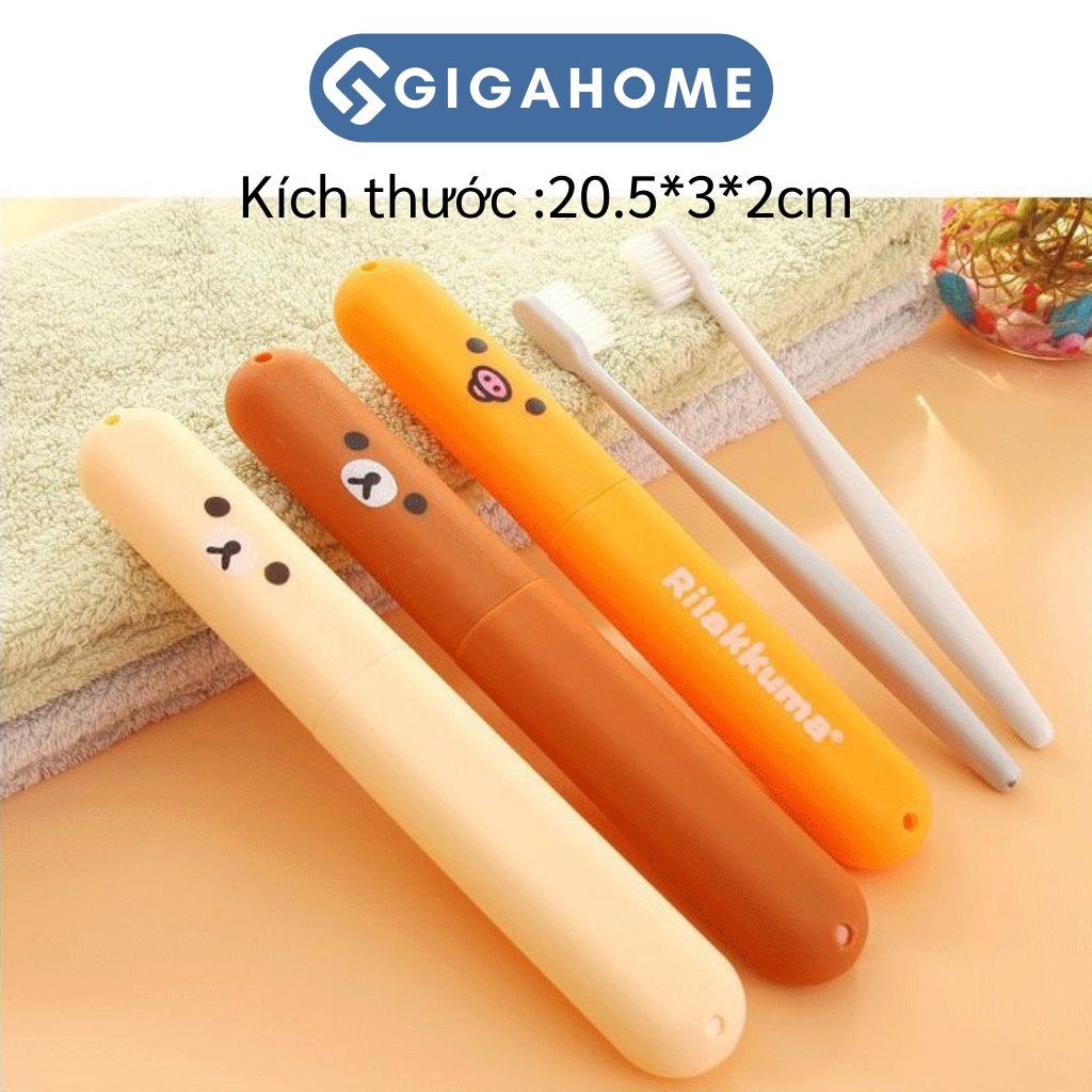 Hộp Đựng Bàn Chải Đánh Răng Du Lịch GIGAHOME Hình Gấu Đáng Yêu 8534