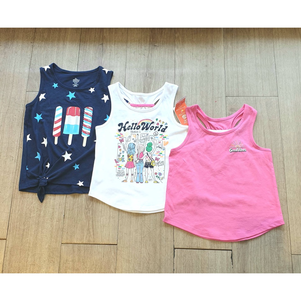 Áo ba lỗ 365 kids bé gái