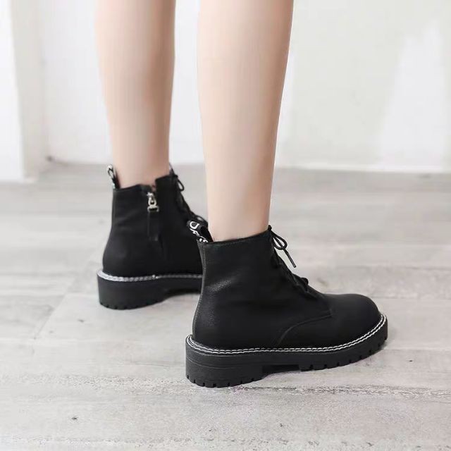 DTCT [ORDER BIGSIZE] Boots da cổ ngắn buộc dây full size 35-42 kèm ảnh thật  DT802