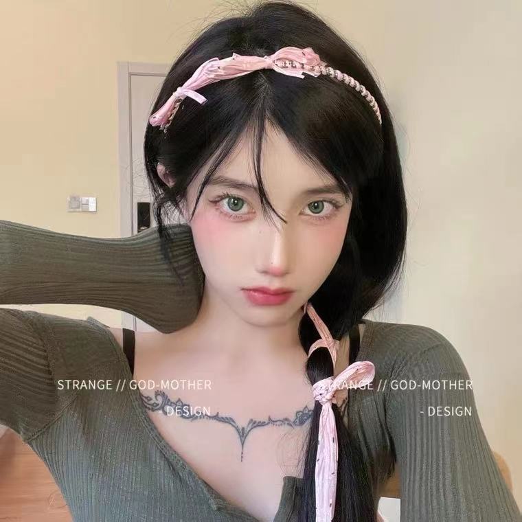 Băng đô thắt nơ ruy băng màu sắc ngọt ngào xinh xắn cho nữ