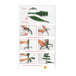 Cây thông noel màu xanh (chưa gồm set phụ kiện trang trí)