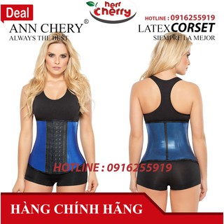 Đai nịt bụng giảm mỡ Ann Chery 2046 Metallic Edition Blue 3Hooks - màu xanh