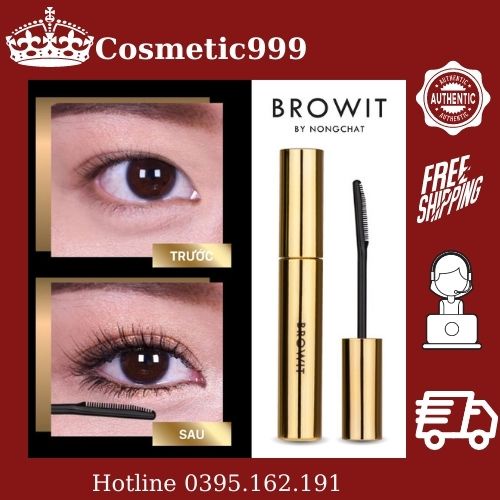 Mascara nongchat, mascara browit nongchat chuốt cong dài và dày mi thai lan - Cosmetic999