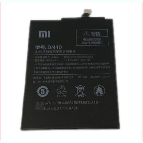 Pin cho Xiaomi Redmi 4 Prime ( BN40 ) 4100mAh zin - Hang nhap khau