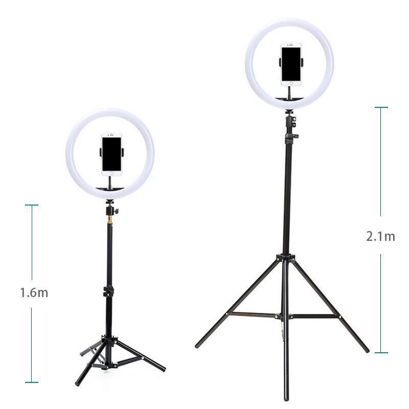Đèn Livestream 26 33 36 45 54 cm đi kèm Chân đỡ đèn bằng sắt dài 2m1 nhập khẩu mới 100%