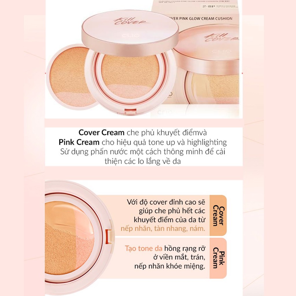 (THÊM LÕI) Phấn nước CLIO KILL COVER che phủ cao | BigBuy360 - bigbuy360.vn
