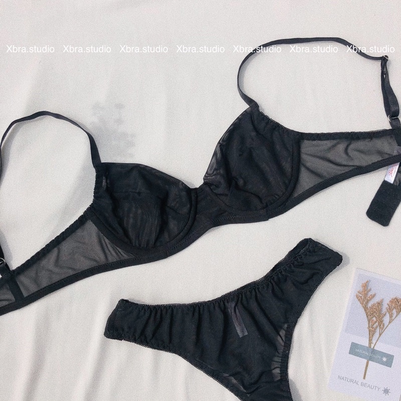 Bộ đồ lót LƯỚI TRƠN áo có gọng không mút BASIC | BigBuy360 - bigbuy360.vn