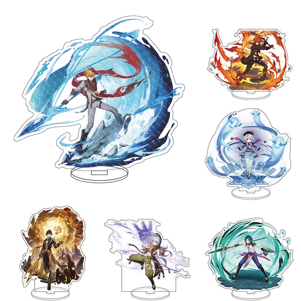 Mô hình nhân vật anime Genshin Impact có giá đỡ bằng acrylic