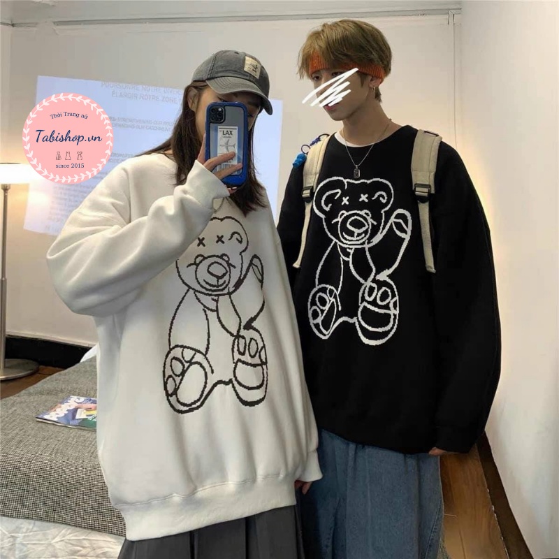 Áo sweater nam nữ in hình gấu lớn Tabishop Áo hoodie nỉ unisex form rộng hàng cao cấp siêu hotrend 2021 | BigBuy360 - bigbuy360.vn