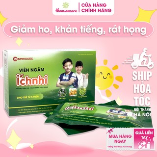 Viên ngậm ho cho trẻ từ 5 tuổi Ích nhi - Hộp 5 vỉ x 6 viên ngậm giảm ho khan, từ keo ong, bạc hà, gừng và thảo dược