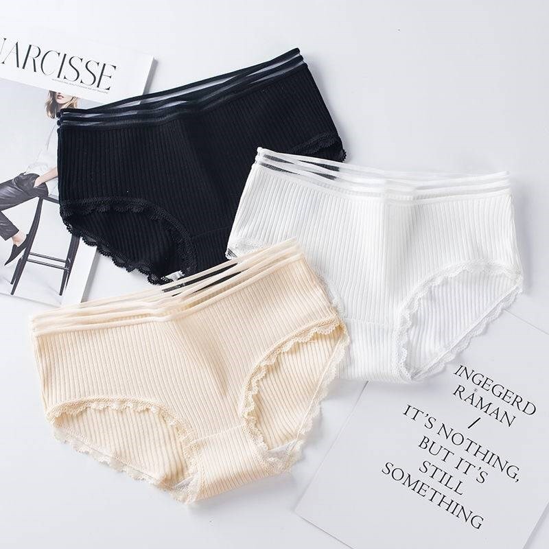 Quần lót nữ len tăm cotton kháng khuẩn nâng mông viền ren co giãn 4 chiều QL07 BIBINO