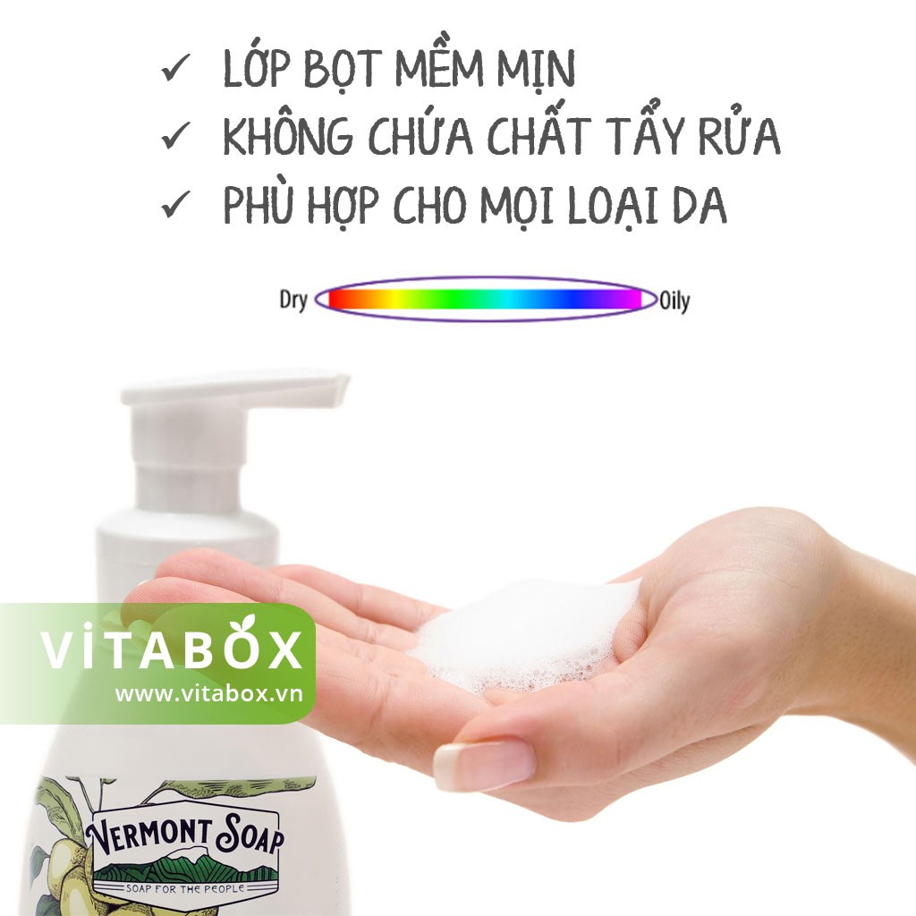 Vermont Soap - Xà Bông Tạo Bọt Hữu Cơ - USDA Organic Sunshea Foaming Soap - 355ml | BigBuy360 - bigbuy360.vn