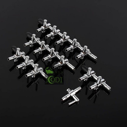 Van chia oxy inox 1 đầu - 3 đầu bể cá cảnh