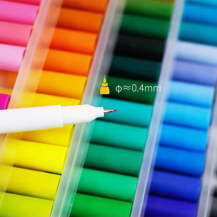 Bộ 12 24 36 48 bút viết tiêu đề dual brush pen fineliner, bút calligraphy bullet journal VP09
