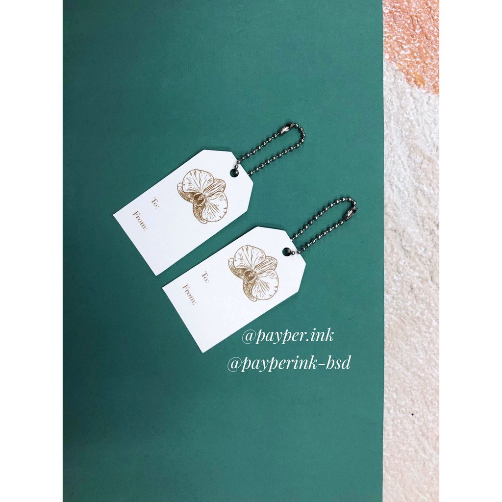 Gift Tag Payper Ink Botanical 01 / Orchid